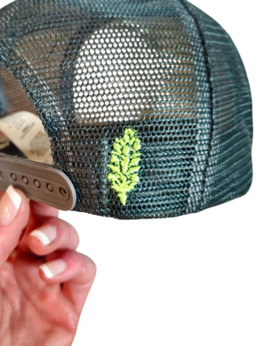 Free People Movement LA Terry Trucker Hat Olive Mesh Snapback Baseball Cap - Picture 3 of 6